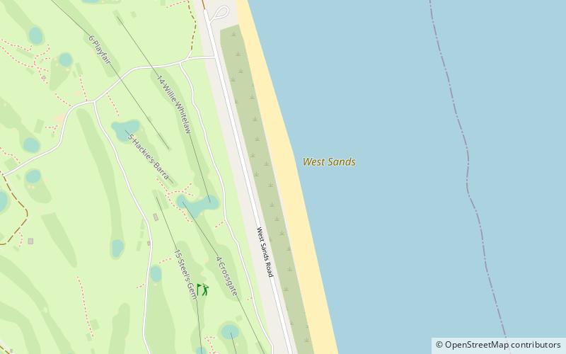 west sands st andrews location map