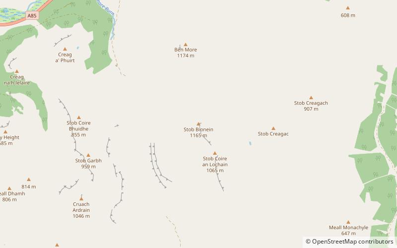 Stob Binnein location map
