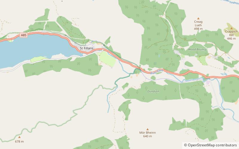 dundurn loch lomond and the trossachs national park location map
