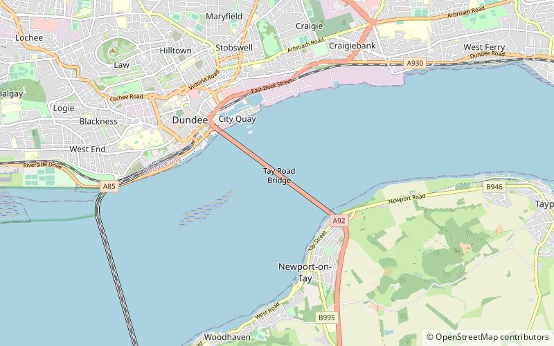 Tay Road Bridge location map