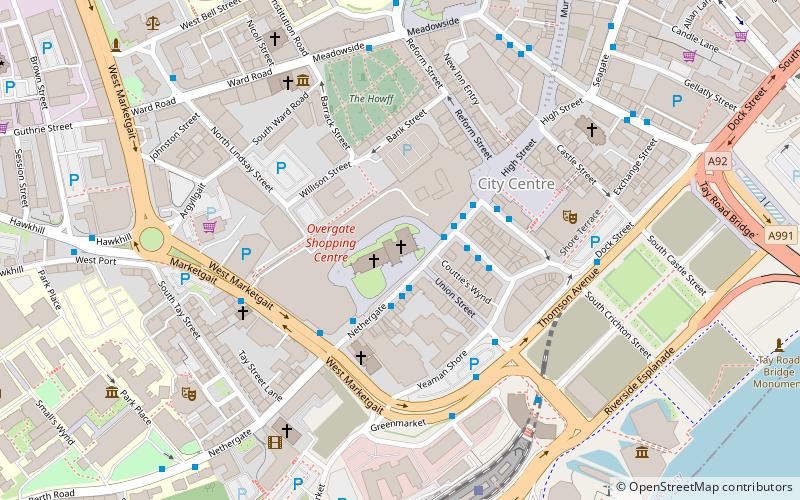 Dundee Parish Church location map