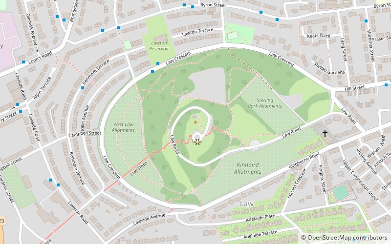 Dundee Law location map