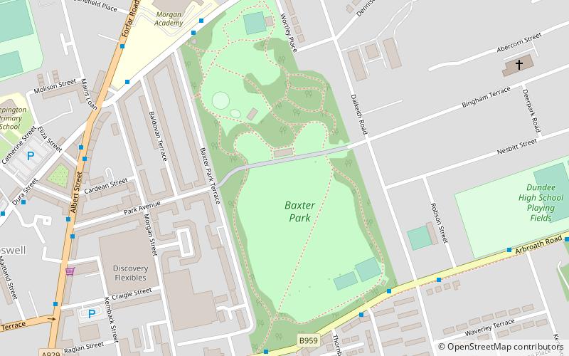 Baxter Park location map