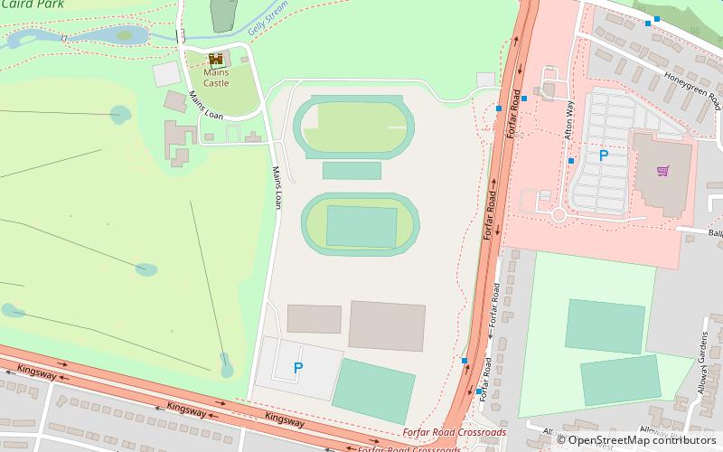 caird park velodrome dundee location map