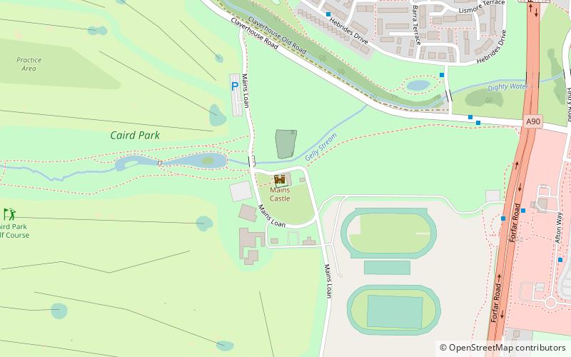 Mains Castle location map
