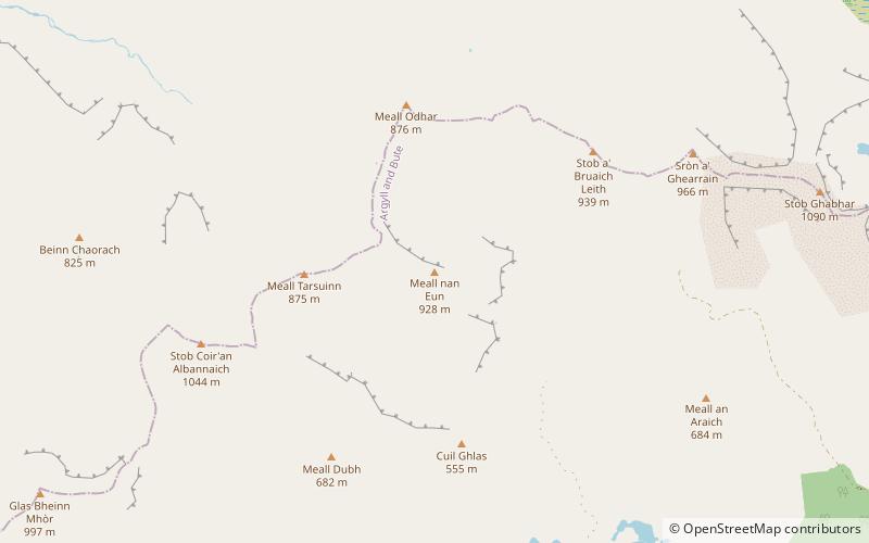 Meall nan Eun location map