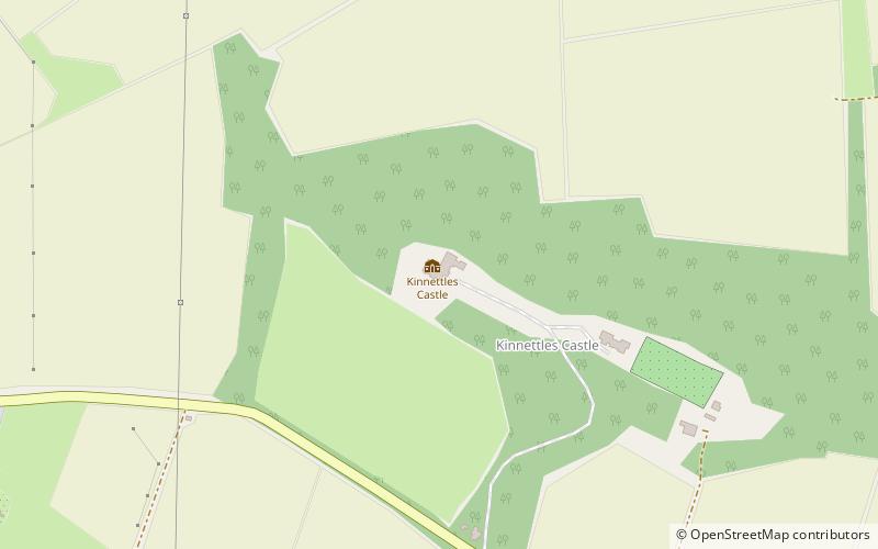 Kinnettles Castle location map