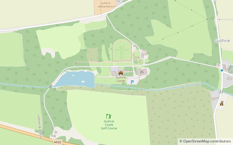 Guthrie Castle location map