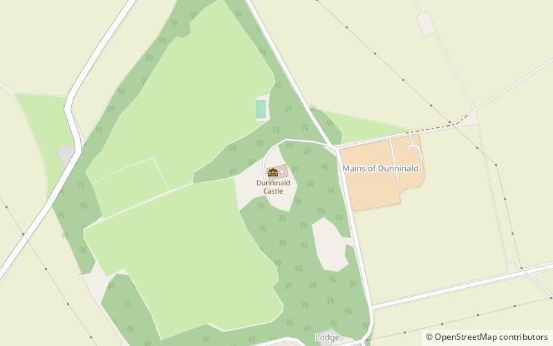 Dunninald Castle location map