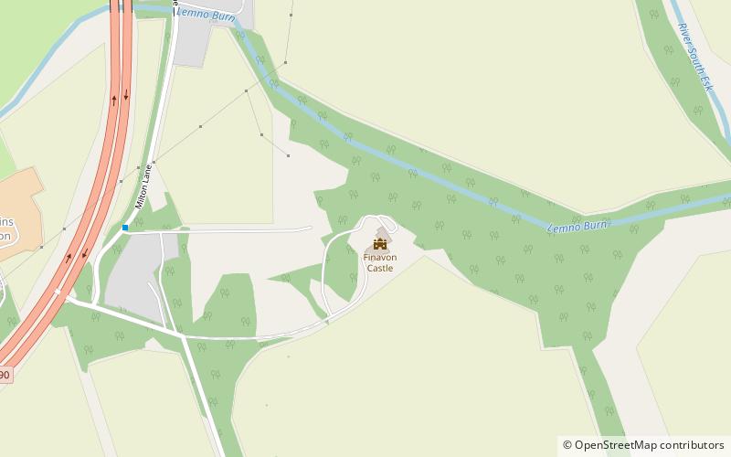 Finavon Castle location map