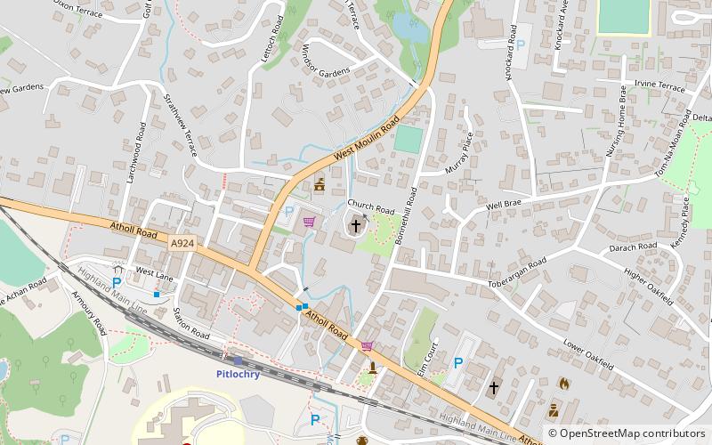 Pitlochry Parish Church location map