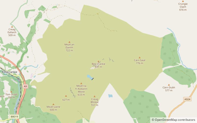 Ben Vrackie location map
