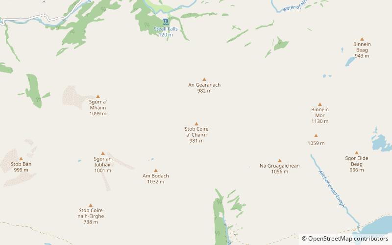 Stob Coire a' Chàirn location map