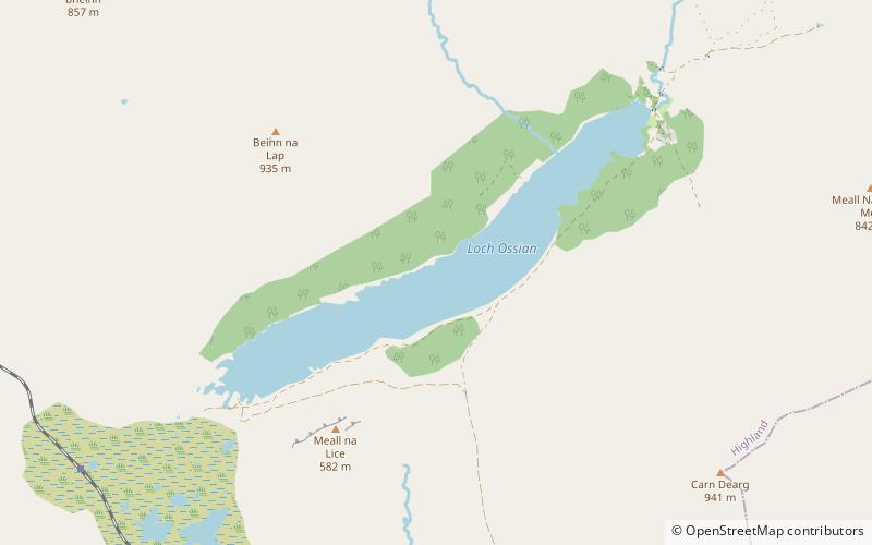 Loch Ossian location map