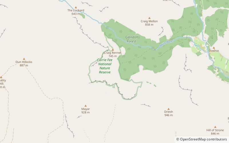 Corrie Fee location map