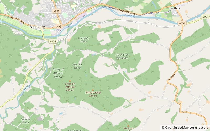 Tilquhillie Castle location map