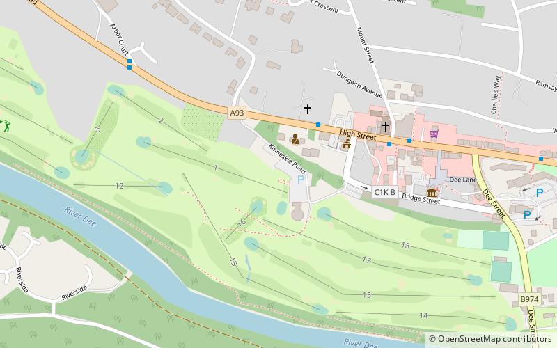 Kinneskie Road drill hall location map