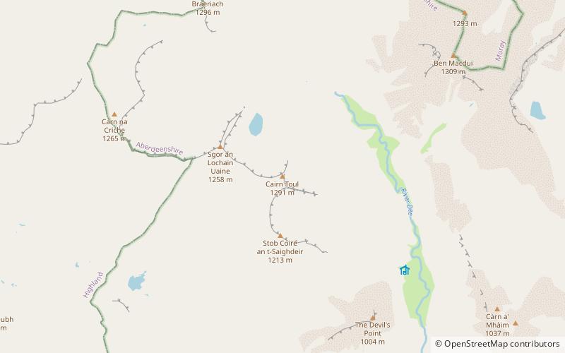 Cairn Toul location map