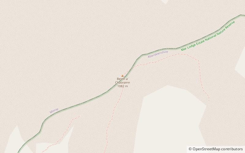 Beinn a’ Chaorainn location map