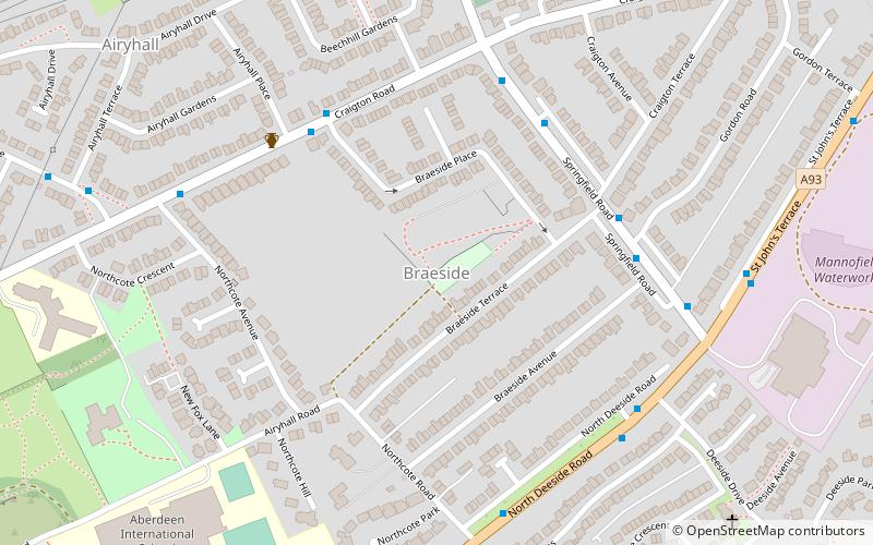 braeside aberdeen location map