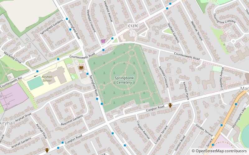 Springbank Cemetery location map