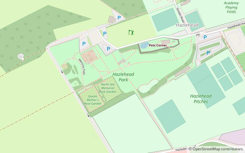 Green spaces and walkways in Aberdeen location map