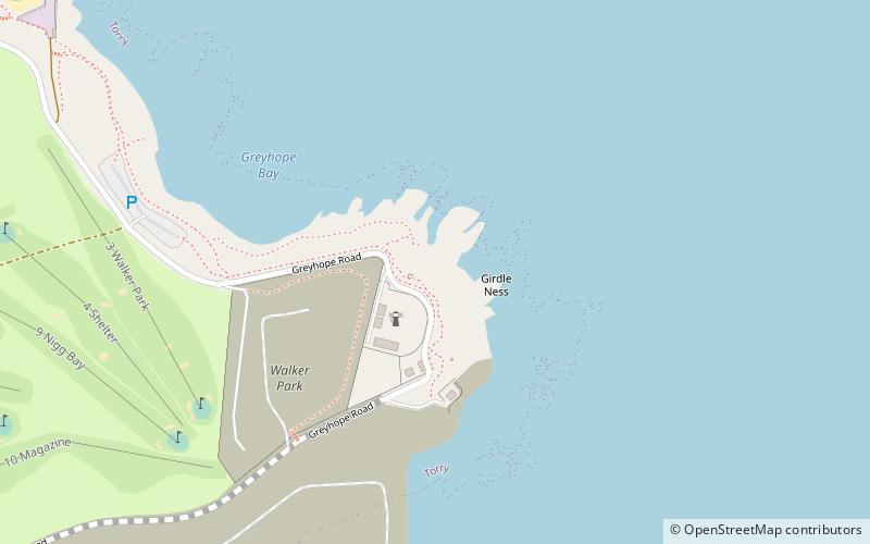 Girdle Ness Lighthouse location map