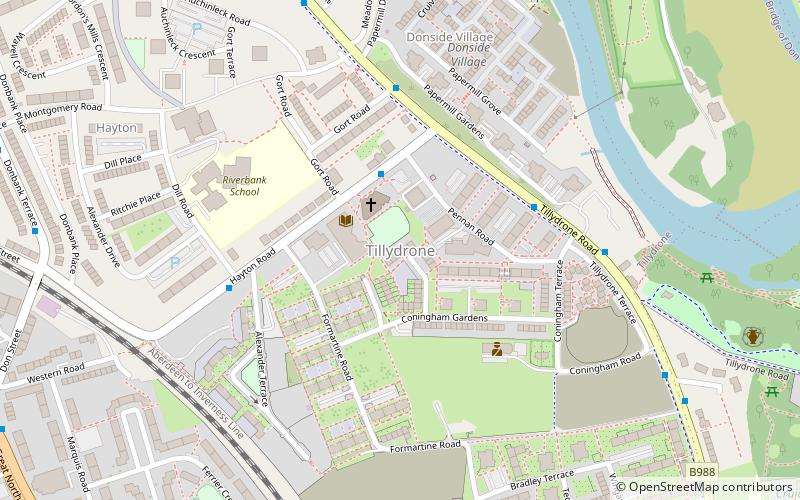 tillydrone aberdeen location map