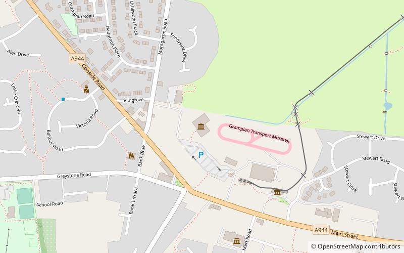 Grampian Transport Museum location map