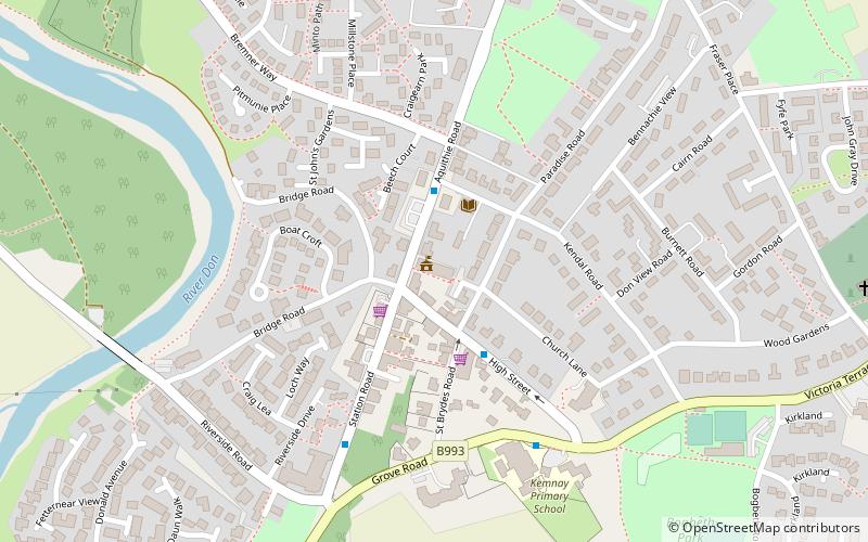 Kemnay Village Hall location map