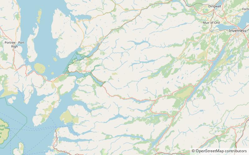 Sgùrr nan Ceathreamhnan location map