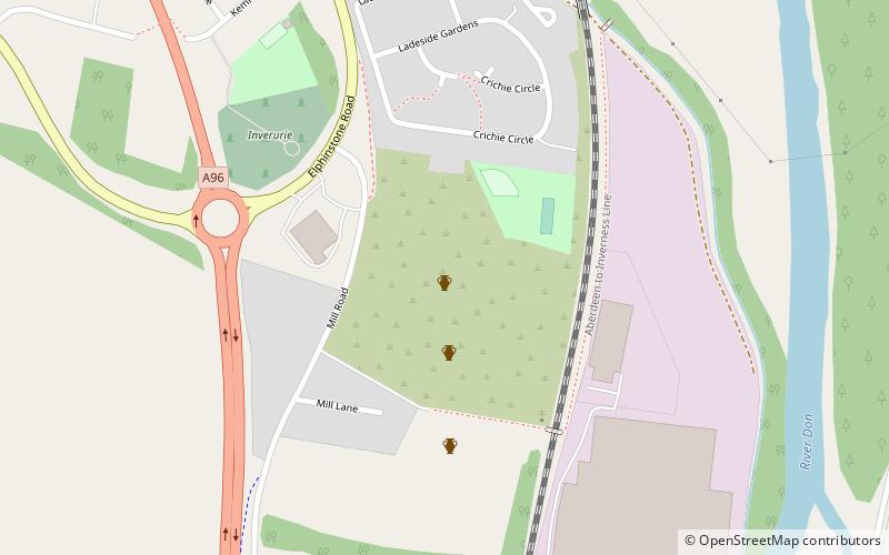 Broomend of Crichie stone location map