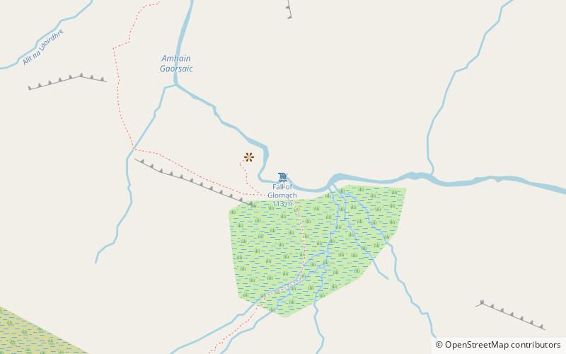 Falls of Glomach location map