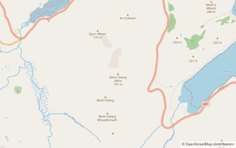 Beinn Dearg Mhor location map