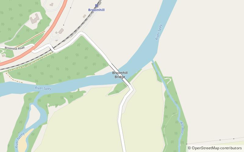 Broomhill Bridge location map