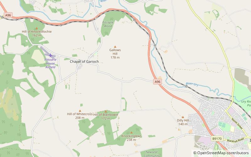Balquhain Castle location map