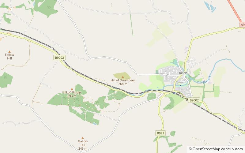Dunnideer Castle location map