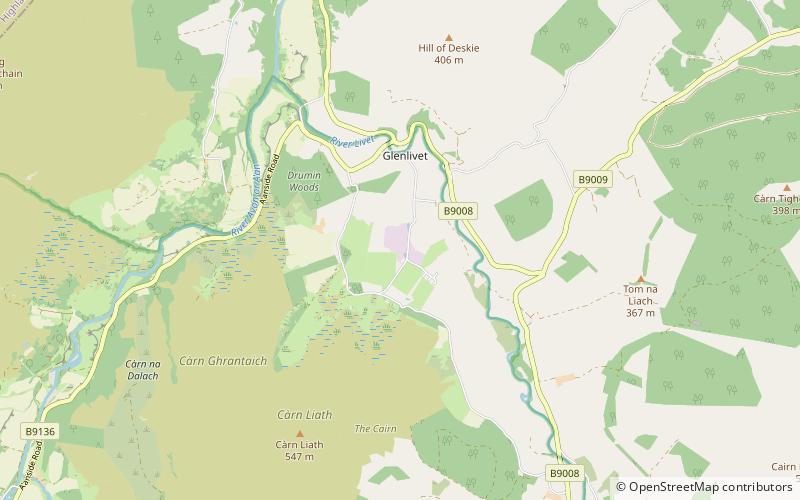 The Glenlivet distillery location map