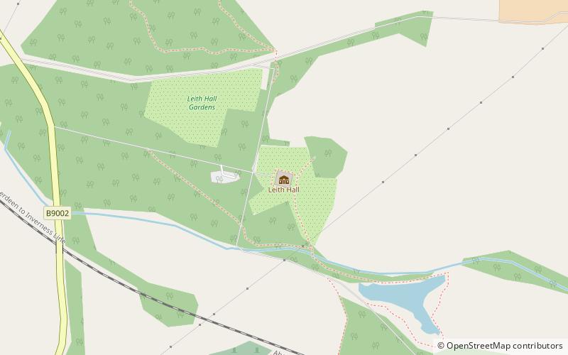 Leith Hall location map