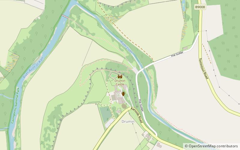 Drumin Castle location map
