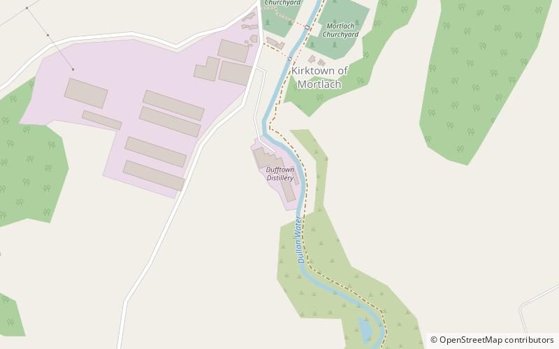 Dufftown distillery location map