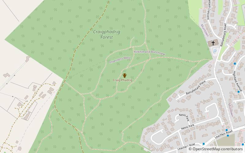 Craig Phadrig location map