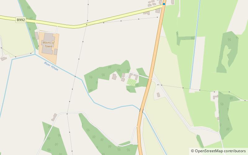 Towie Barclay Castle location map