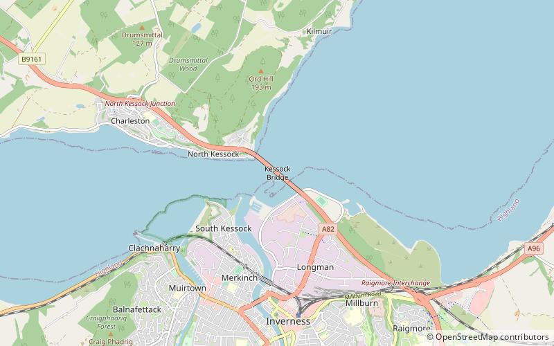 Kessock Bridge location map