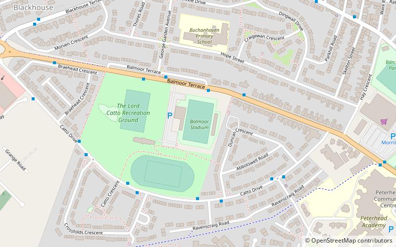 Balmoor Stadium location map