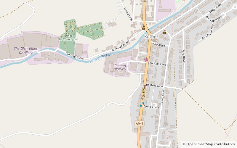 Glen Spey Distillery location map