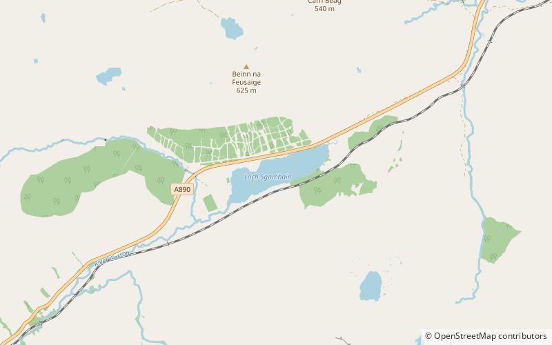 Loch Scaven location map