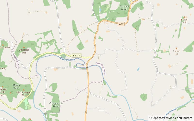 Kinnairdy Castle location map