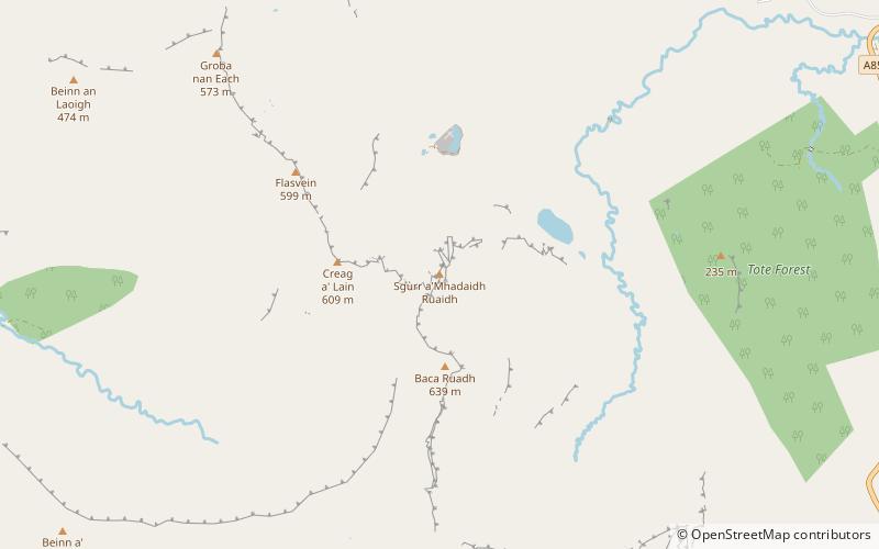 Sgùrr a' Mhadaidh Ruaidh location map