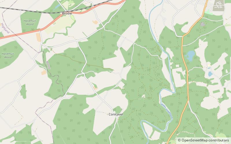 Darnaway Castle location map